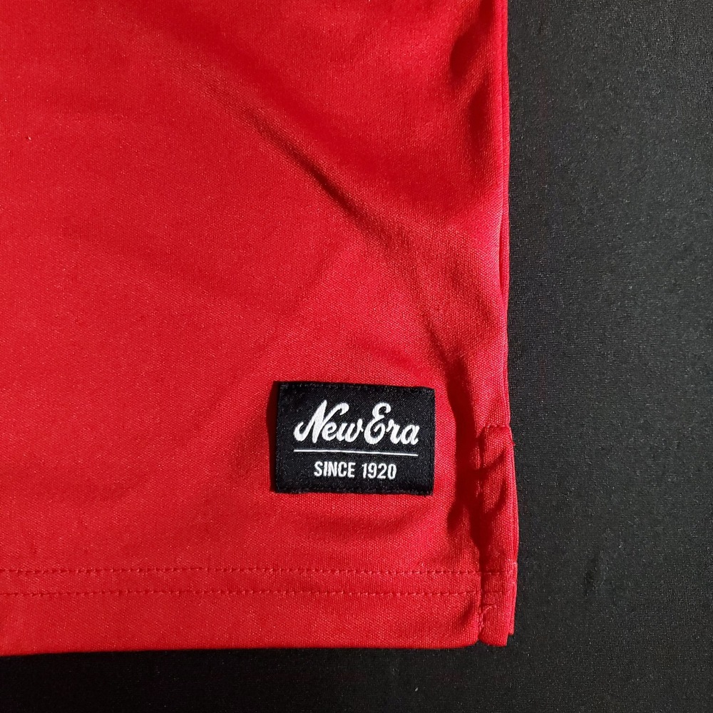 MIami Marlins Polo Shirt Mens New Era Red Grey MM Crown Logo Performances Size L - Picture 8 of 11